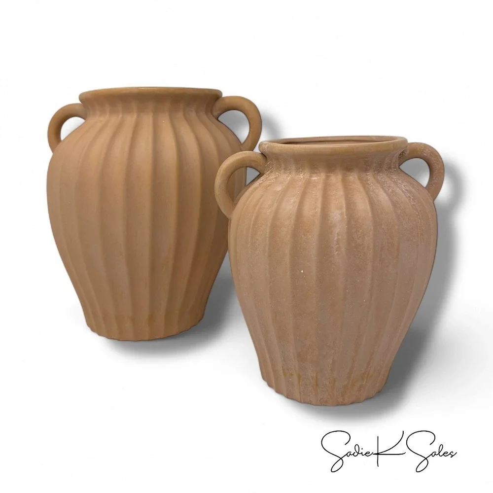 My‎ Texas House Large Terra Cotta Vase, 8in, Orange - Fall 2025, New in Box